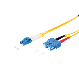 S-Impuls Duplex Patchkabel LC/SC 9/125µ, OS1/OS2 gelb 3m