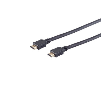 S-Impuls HDMI A-St/HDMI A-St verg HEAC sw Nylon Mantel 10m