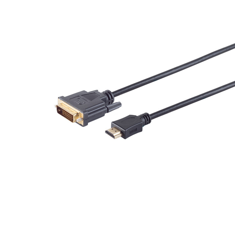 HDMI - DVI-D Kabel - 24+1 - Dual Link - Full HD 60 Hz - 1,5 meter - Zwart