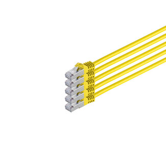 S-Impuls RJ45 Patchkabel m. CAT 7 Rohkabel  PIMF gelb 3m