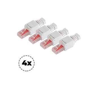 S-Impuls 4x cat. 6 Tool-less RJ45 Stecker ungeschirmt