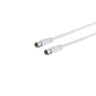 S-Impuls F-Stecker - F-Stecker, >100 dB, weiß, 1,5m