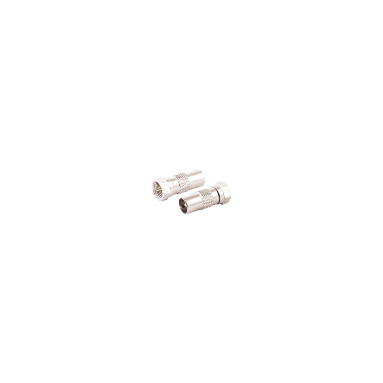 Coax plug - F-connector Adapter per stuk