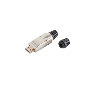 S-Impuls HDMI-Stecker Metalll Selbstmontage, schwarz