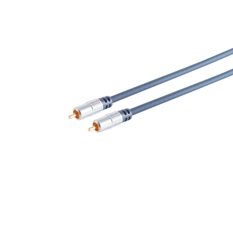 Digitale Coax Audiokabel - Premium - Verguld - 1 meter - Blauw