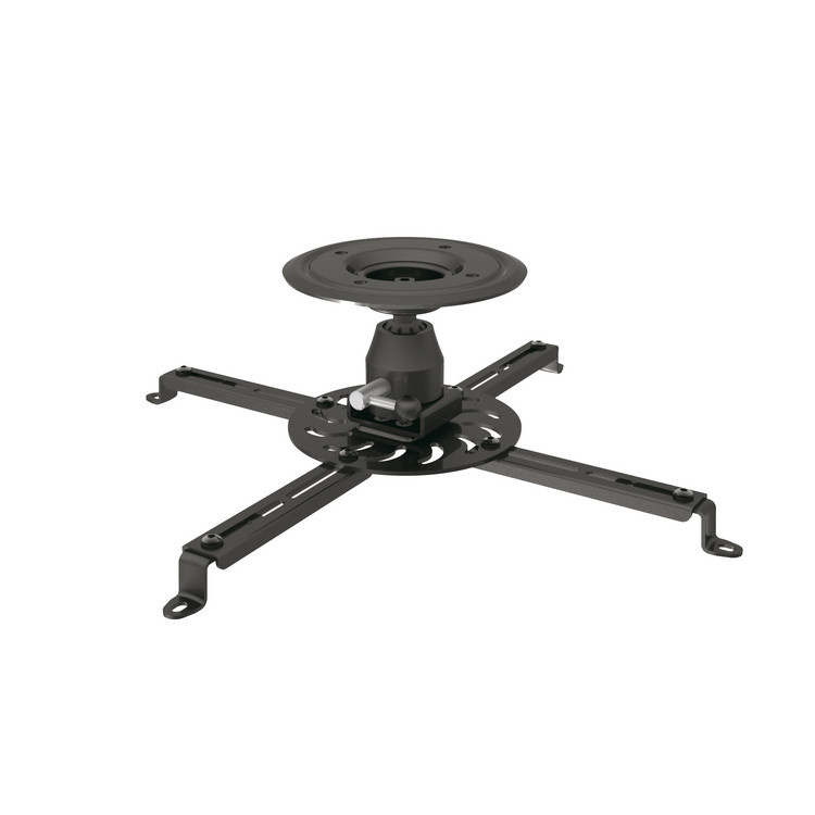 Beamer Plafondbeugel - Kantelbaar en draaibaar - Tot 25kg - Basic - Zwart
