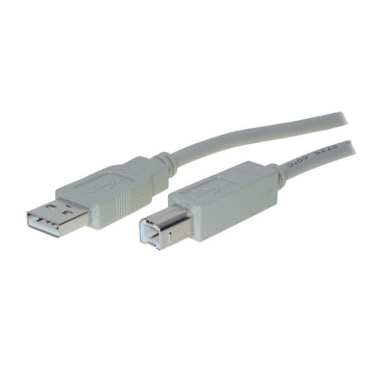 S-Conn 3m USB 2.0 A - USB 2.0 B USB-kabel USB A USB B Grijs