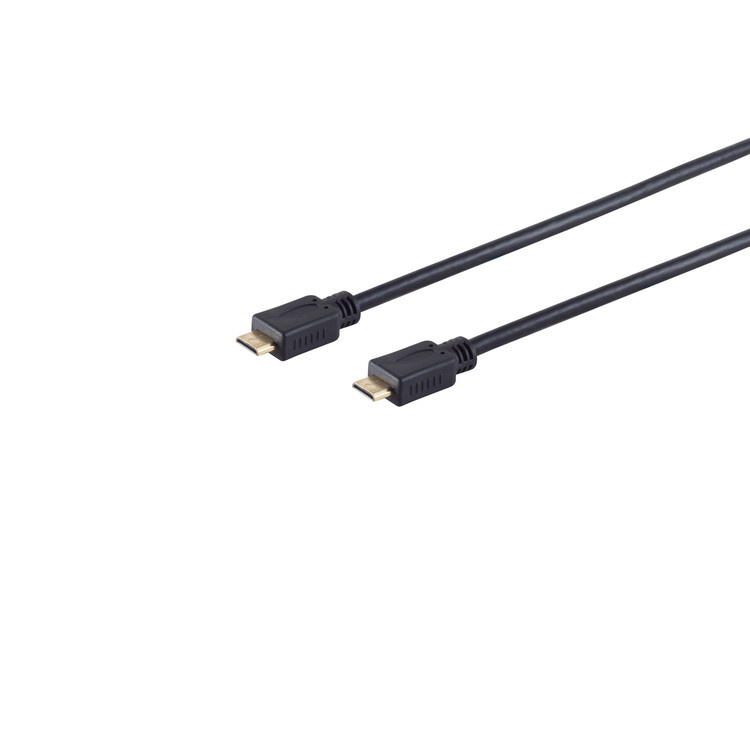 Mini HDMI 1.4 Kabel - 4K 30Hz - Verguld - 1,5 meter - Zwart
