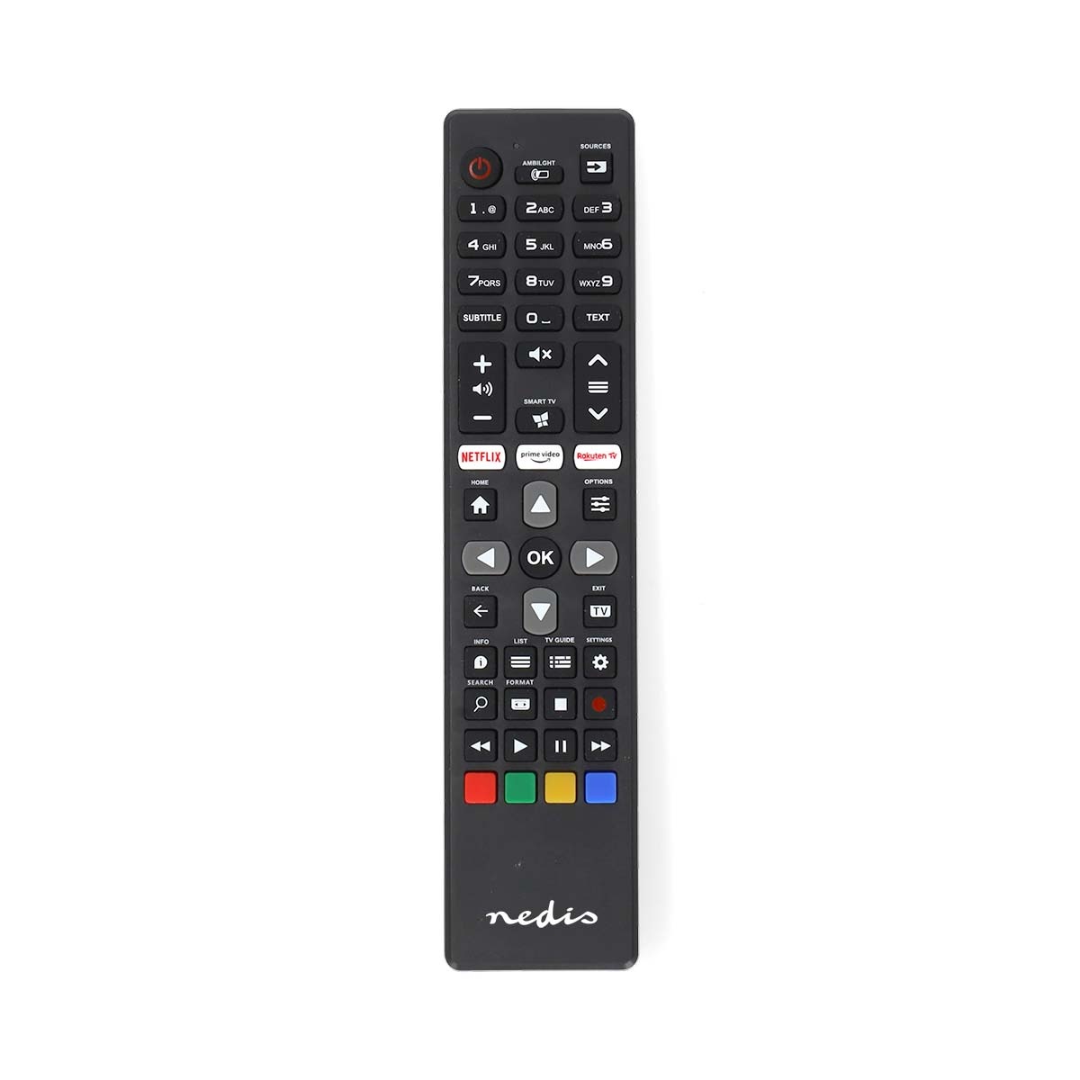 Vervangende Afstandsbediening - Geschikt voor: Philips - Voorgeprogrammeerd - 1 Apparaat - Amazon Prime / Netflix Knop / Rakuten TV Button - Infrarood - Zwart