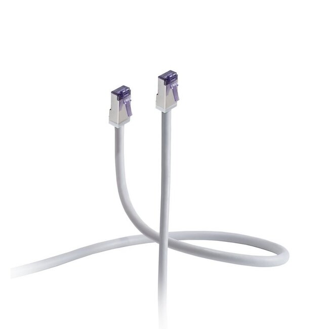 Flexline®-Patchkabel cat. 6A S/FTP, kurze Bauform, PIMF, weiß, 1,0m