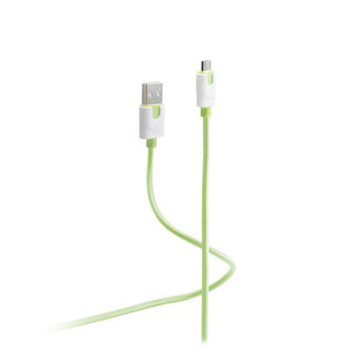 S-Impuls Flexline®-USB-Ladekabel A Stecker auf Micro B, grün, 0,3m