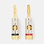 Nedis Premium banaan connector set voor luidsprekerkabel tot 6 mm / 1x rood + 1x zwart