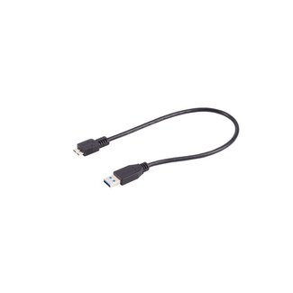 S-Impuls Micro-USB 3.0 Kabel mit geschirmten Stecker, TPE, flexibel, 0,61m