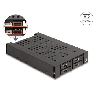 DeLOCK Delock 3.5″ Mobile Rack for 4 x M.2 NVMe SSD with Slim SAS SFF-8654 connector