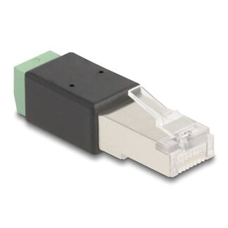 DeLOCK Delock RJ45 plug to Terminal Block Adapter 2 pin