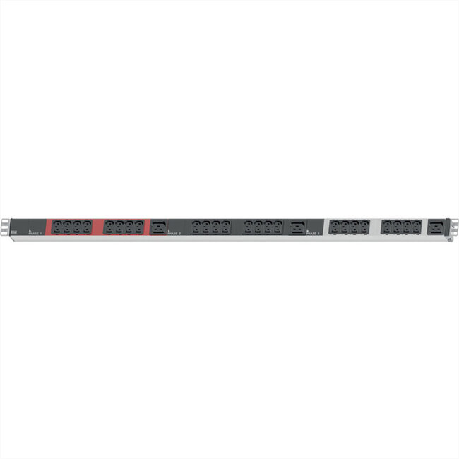 BACHMANN IT PDU ALU 1U 24x C13 3x C19 CEE 3x16A rood