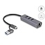 Delock 3 Port USB 5 Gbps Hub + Gigabit LAN with USB Type-C™ or USB Type-A connector in metal case