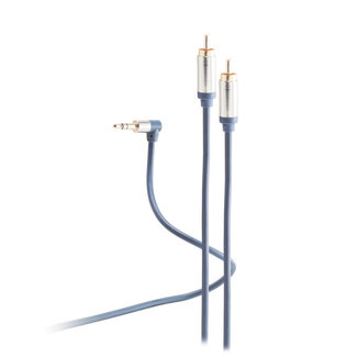 Flexline Flexline®-3,5mm Winkel Stecker auf 2xCinch Stecker RCA 1,5m