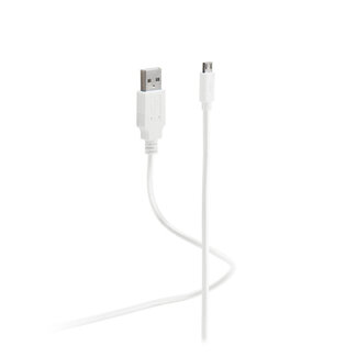 S-Impuls Flexline®-USB-Lade-Synckabel USB A auf micro B weiß, 1,8m