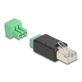 DeLOCK Delock RJ45 plug to Terminal Block Adapter 3 pin 2-part