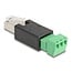 Delock RJ45 plug to Terminal Block Adapter 3 pin 2-part