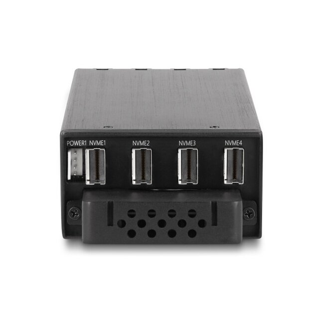 Delock Slim Bay Mobile Rack for 4 x M.2 NVMe SSD with Slim SAS SFF-8654 connector