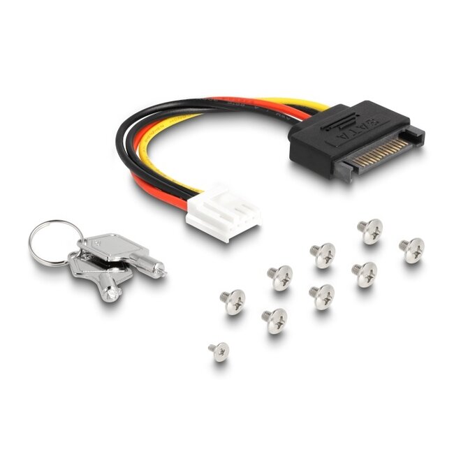 Delock Slim Bay Mobile Rack for 4 x M.2 NVMe SSD with Slim SAS SFF-8654 connector