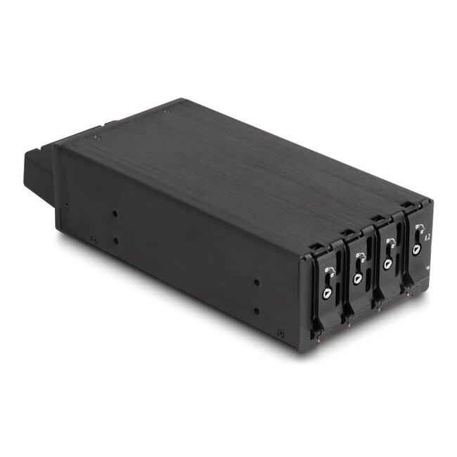 Delock Slim Bay Mobile Rack for 4 x M.2 NVMe SSD with Slim SAS SFF-8654 connector
