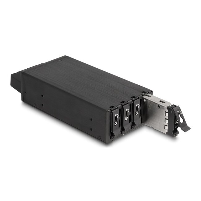 Delock Slim Bay Mobile Rack for 4 x M.2 NVMe SSD with Slim SAS SFF-8654 connector