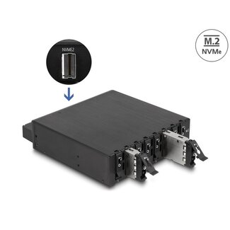 DeLOCK Delock 5.25″ Mobile Rack for 8 x M.2 NVMe SSD with Slim SAS SFF-8654 connector