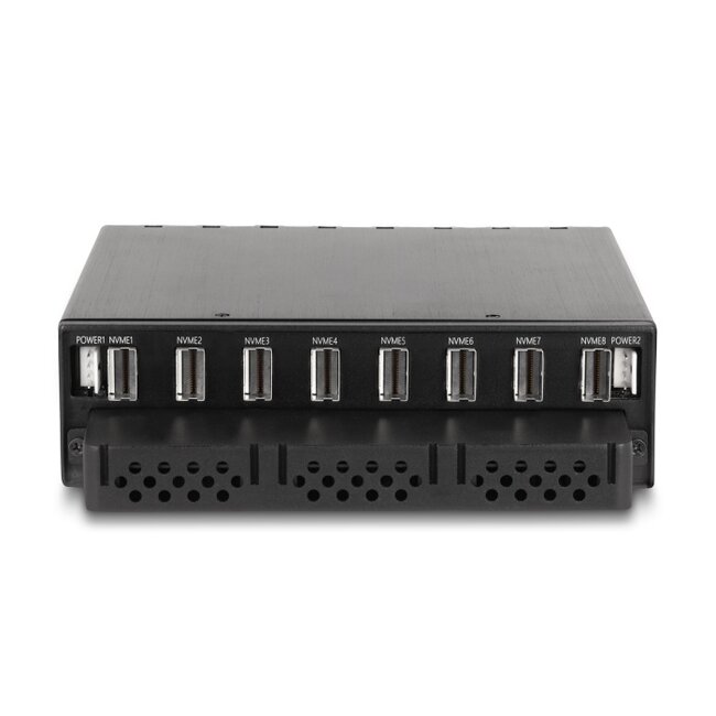 Delock 5.25″ Mobile Rack for 8 x M.2 NVMe SSD with Slim SAS SFF-8654 connector