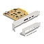 Delock PCI Express x4 Card to 1 x external USB Type-C™ 10 Gbps female + 1 x external USB Type-C™ 10 Gbps (DP Alt Mode) female