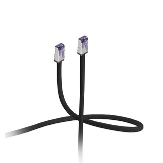 S-Impuls Flexline®-Patchkabel cat. 6A S/FTP, kurze Bauform, PIMF, schwarz, 0,25m