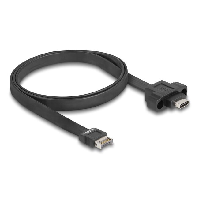 USB 10 Gbps Flat Cable Type-E Key A 20 pin male to USB Type-C™ female panel-mount 75 cm