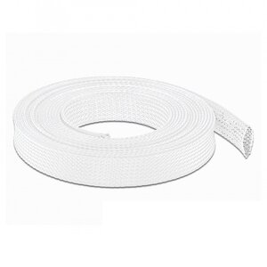 Polyester kabelsleeve | rekbaar | 19mm | wit | 10 meter