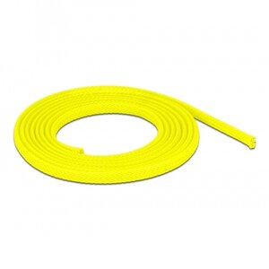 Polyester kabelsleeve | rekbaar | 6mm | geel | 2 meter