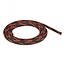 Polyester kabelsleeve | rekbaar | 6mm | zwart/rood | 2 meter