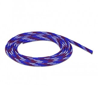 DeLOCK Polyester kabelsleeve | rekbaar | 6mm | blauw/wit/rood | 2 meter