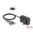 Delock External Power Supply DC 3.5 x 1.35 mm, DC 5.5 x 2.1 mm, DC 5.5 x 2.5 mm 12.0 V / 3.0 A / 36.0 W