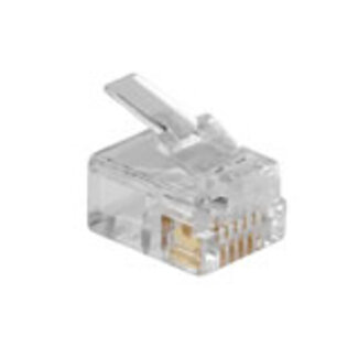 ACT ACT RJ12 (6P/6C) modulaire connector voor platte kabel