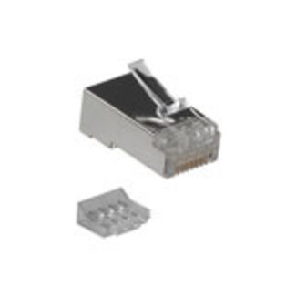 ACT ACT RJ45 (8P/8C) CAT5E afgeschermde modulaire connector voor ronde kabel met massieve of soepele aders