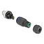 Delock M12 Connector A-coded 5 pin male for mounting with screw connection