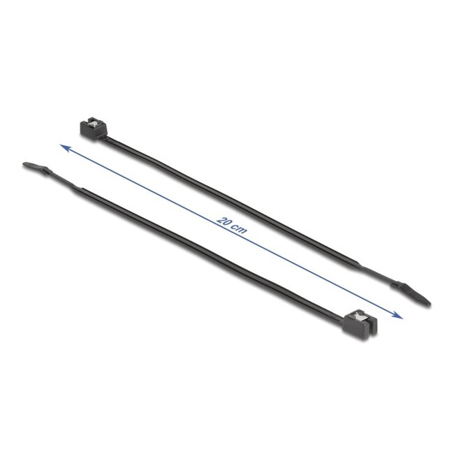 Delock Cable Tie self-cutting L 200 x W 4.8 mm 50 pieces black