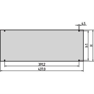 Schroff SCHROFF Inpac voorpaneel, 2 HE, 2,5 mm, Al, geanodiseerd, onbehandelde randen
