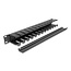 Delock 19″ Cable Management Routing Panel with brush and 2 openings 1U black