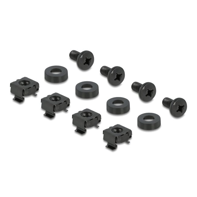 Delock 19″ Cable Management Routing Panel with brush and 2 openings 1U black