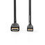 High Speed ​​HDMI™-Kabel met Ethernet | HDMI™ Connector | HDMI™ Mini-Connector | 4K@30Hz | 10.2 Gbps | 1.50 m | Rond | PVC | Zwart | Label