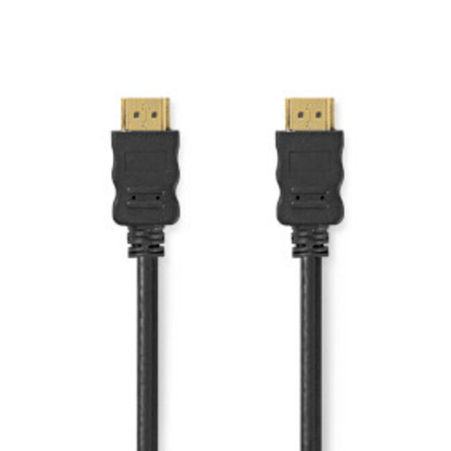 High Speed ​​HDMI™-Kabel met Ethernet | HDMI™ Connector | HDMI™ Connector | 4K@30Hz | ARC | 10.2 Gbps | 0.50 m | Rond | PVC | Zwart | Label