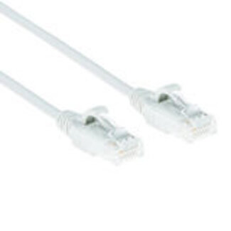 ACT ACT Witte 1 meter LSZH U/UTP CAT6 datacenter slimline patchkabel snagless met RJ45 connectoren