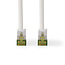 CAT7 Netwerkkabel | S/FTP | RJ45 Male | RJ45 Male | 0.50 m | Snagless | Rond | LSZH | Wit | Label